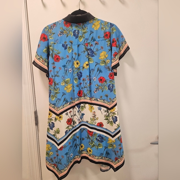 Alice + Olivia Conner Floral-Print Handkerchief Shirtdress Size XS - Picture 9 of 14